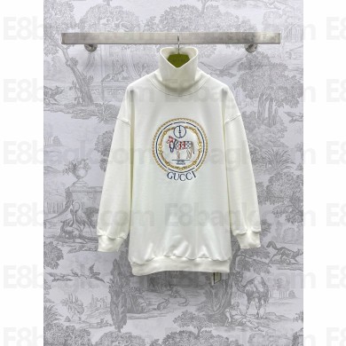 gucci Jersey sweatshirt with embroidery off white 2024