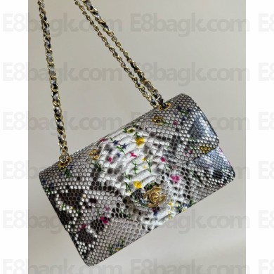 Chanel Python Medium Classic flap bag 1112 13 2024