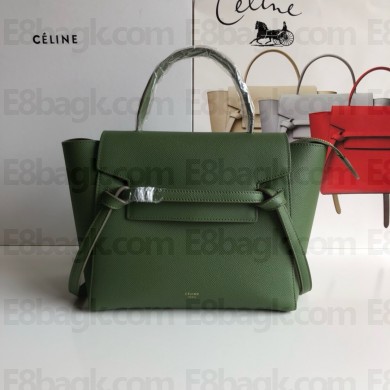 Celine MICRO Belt bag in grained calfskin GREEN 01 2024