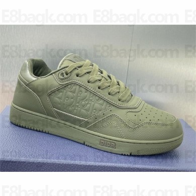 Dior B27 Low-Top Sneaker in Khaki Grained Calfskin 2024