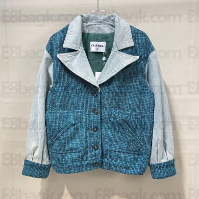 chanel Blue denim/tweed jacket 2023