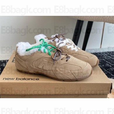 New Balance X Miu Miu 530 SL bleached leather sneakers 5E165E ecru 2024
