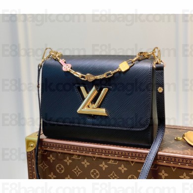 Louis Vuitton enamel charms Twist MM handbag black M20834 2022 