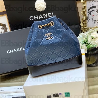 Chanel calfskin Gabrielle Backpack Bag A93820 blue(original quality)