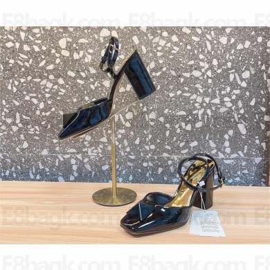 Valentino ONE STUD PATENT LEATHER PUMP WITH MATCHING STUD 90 MM black 2023