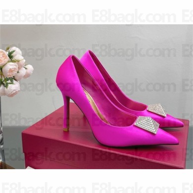 Valentino ONE STUD SATIN PUMP WITH STUD AND CRYSTALS 100MM fuchsia 2023