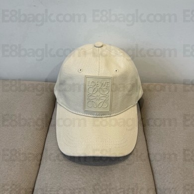 LOEWE Patch cap in canvas beige 2025