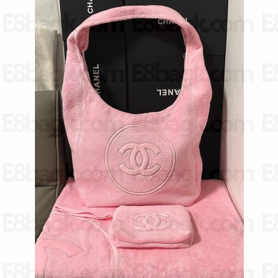 chanel pink cotton Beachwear Set AAA938 2025