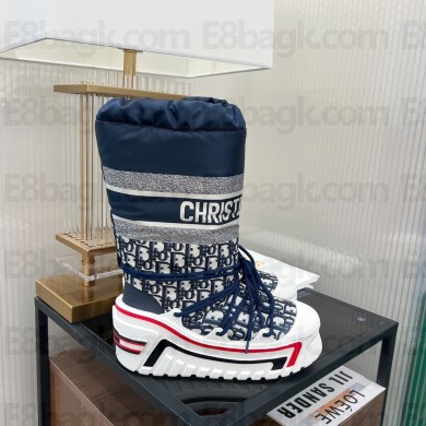 dior DiorAlps blue oblique Snow Ankle Boot 2023