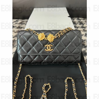 Chanel Flap Phone Holder with Chain in Lambskin black AP3426 2023