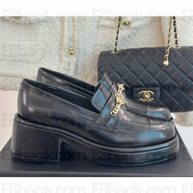 Chanel Moccasins Calfskin loafers G46068 black 1125-2024ss