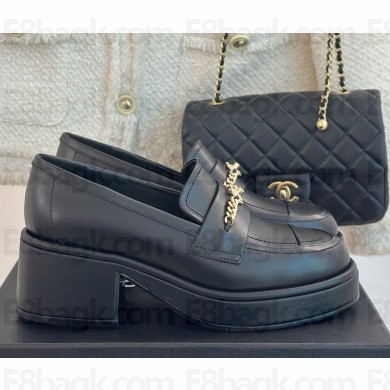 Chanel Moccasins Calfskin loafers G46068 black 1125-2024
