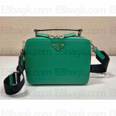 Prada Brique Saffiano Leather Cross-Body Bag 2VH069 Green 2024