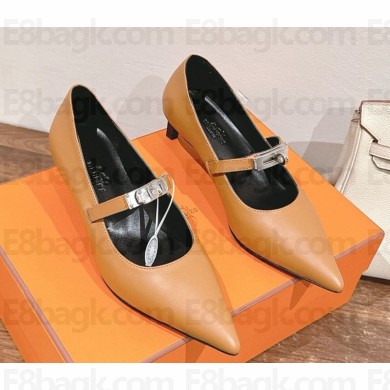 Hermes Kiara 40 pointed calfskin with kelly pumps brown 2024