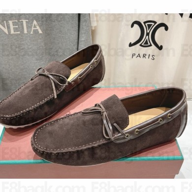 Loro Piana men's Dot Sole Walk Mocassin Ox Leather Chocolate 2024