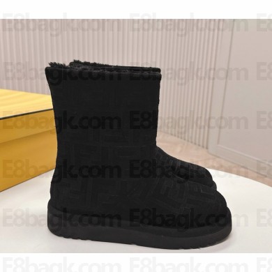 Fendi Apres Chic Black FF chamois low boots 2024
