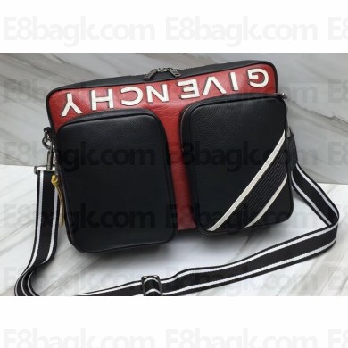 Givenchy Reverse Zippered Messenger Bag Black/Red 2018