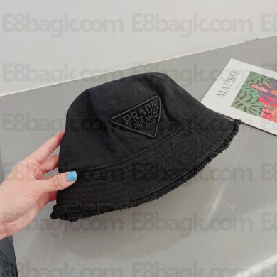 prada drill bucket hat black