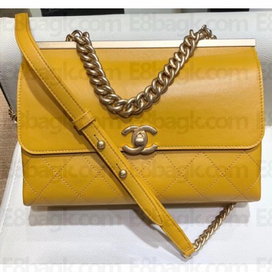 Chanel Coco Luxe Small Flap Bag A57086 Yellow 2018
