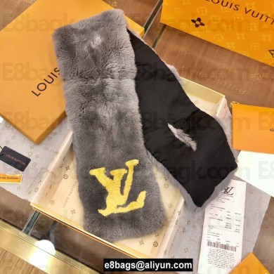 LOUIS VUITTON RABBIT FUR SCARF 95X16CM 01