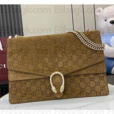Gucci Dionysus large shoulder bag brown GG suede 795003 2024