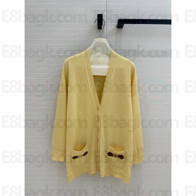 LOUIS VUITTON Dauphine Tab Cardigan PASTEL YELLOW 2024