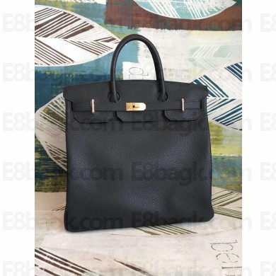 HERMES HAC 40 BAG BLACK IN ORIGINAL TOGO LEATHER