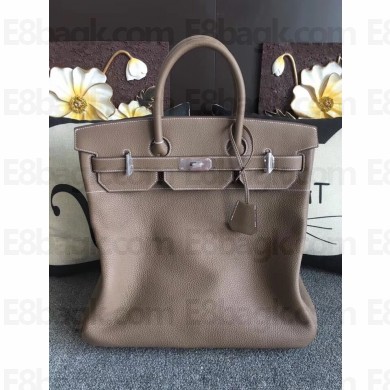 HERMES HAC 40 BAG ELEPHANT GRAY IN ORIGINAL TOGO LEATHER