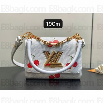 LV x TM Twist PM bag in epi leather M13239 white 2025