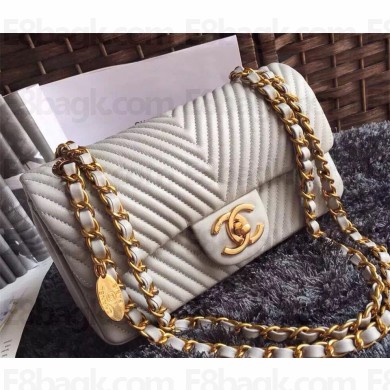 Chanel small lambskin flap bag A92087 grey