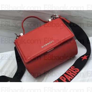 Givenchy Pandora Box Mini Bag Red Logo Strap 2018