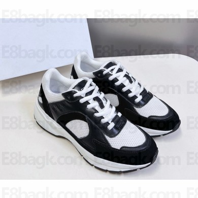 CELINE RUNNER CR-03 LOW LACE-UP SNEAKER in MESH, CALFSKIN AND SUEDE CALFSKIN BLACK / OPTIC WHITE  2025