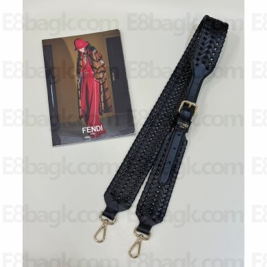 fendi black leather shoulder strap 2023