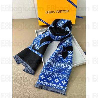 Louis Vuitton MNG Two-Sided Scarf m77947 blue 2023(original quality)