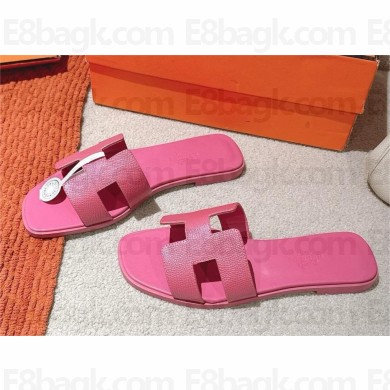 Hermes Oran flat Sandals in epsom leather rose de Venise 2025
