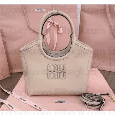 MIU MIU IVY leather bag 5BG288 Powder Pink 2024