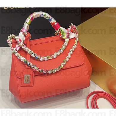 Dolce & Gabbana Medium Sicily bag in Dauphine calfskin • orange 2024
