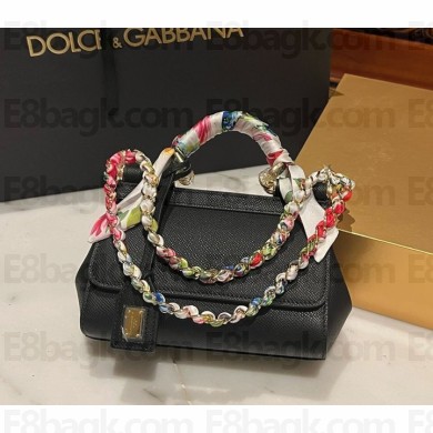 Dolce & Gabbana small Sicily bag in Dauphine calfskin • black 2024