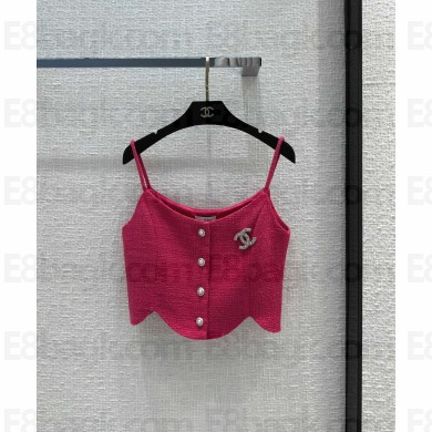 chanel fuchsia tweed tank top 2023