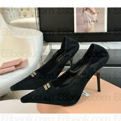 Miu Miu Velvet pumps black heel 10cm 1114-2024