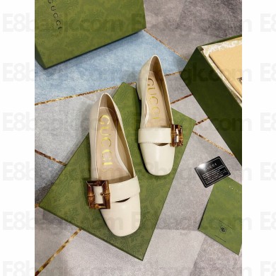 gucci Women's ballet flat with bamboo buckle white 2021