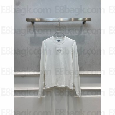 LOEWE Long sleeve top in modal white 2023