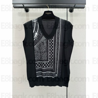 HERMES Short Sleeve Cashmere vest 01 2024 