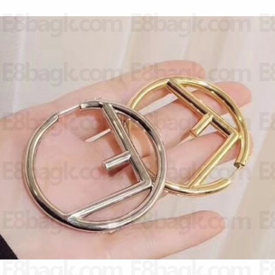 Fendi Logo Metal Earrings With Round Shapes 2018