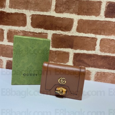 Gucci Diana card case wallet 658244 tan 2021