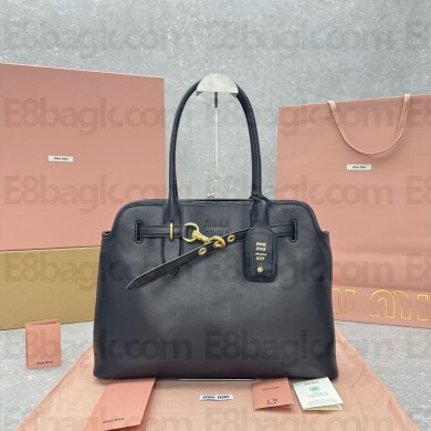 MIU MIU aventure nappa leather bag 5BG291 BLACK 2024