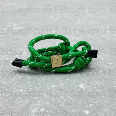 MIU MIU cord and nylon bracelet 5IB538 GREEN 2024