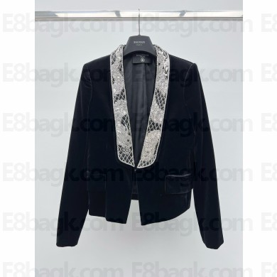 BALMAIN black velvet CARDIGAN 2024
