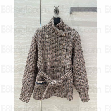 chanel gray wool tweed jacket 2024