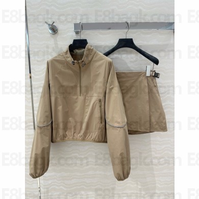 PRADA Apricot anorak and skirt 2024